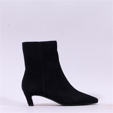 Pedro Anton Felicity Low Heel Ankle Boot - Black Suede